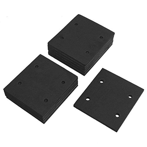 Luomorgo Foam Sander Back Pad Replacement, Black Square, 10 Pcs