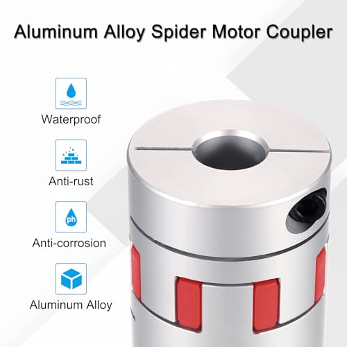 MECCANIXITY Aluminum Shaft Coupling Shaft Coupler 16mm to 22mm Flexible Spider Coupling L50mm x D40mm Coupler Jaw Spider Shaft Joint Connector for 3D Printers DIY CNC Router Milling Machine - size: 16mm to 22mm