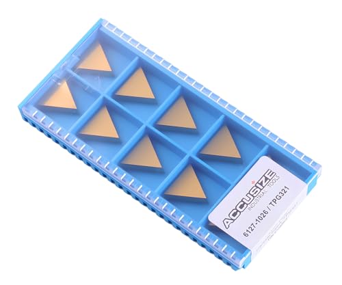 Accusize Industrial Tools Tpg321 Carbide Inserts Tin Coated 10 Pcs, 2127-1026x10 - size: TPG321