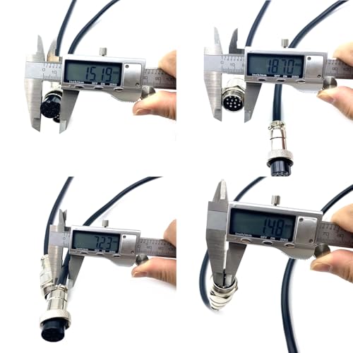 3.28 ft GX20 12 Pin Male to Female Cable, GX20 12Pins Female to Male Head Aviation Cordset Electrical Connector Panel Mount Circular Metal Adapter Cordset for Ships 5A 200V 22AWG (1meter) - size: GX20 12Pin