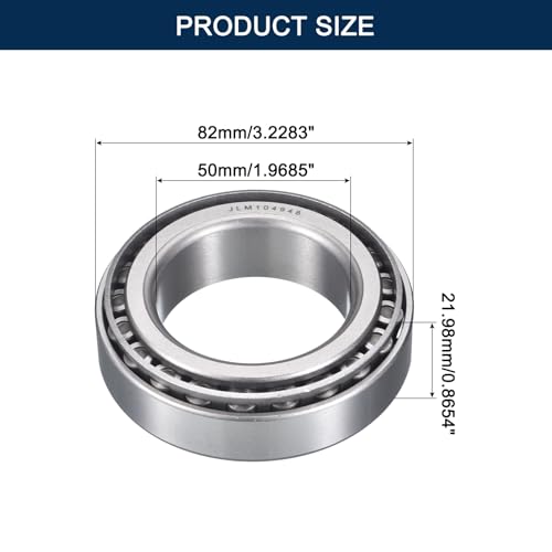2 Pack JLM104948/10 Tapered Roller Bearing Cone and Cup Set - size: JLM104948/JLM104910