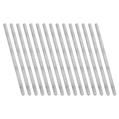 PATIKIL 1/4"-20 UNC 304 Stainless Steel Fully Threaded Rod, 15Pcs 5.9" Length Long Threaded Screw Right Hand Threads All Threaded Rod Studs for Anchoring Bolt, Clamps, Hangers and U-Bolts - size: 1/4"-20 x 5.9"