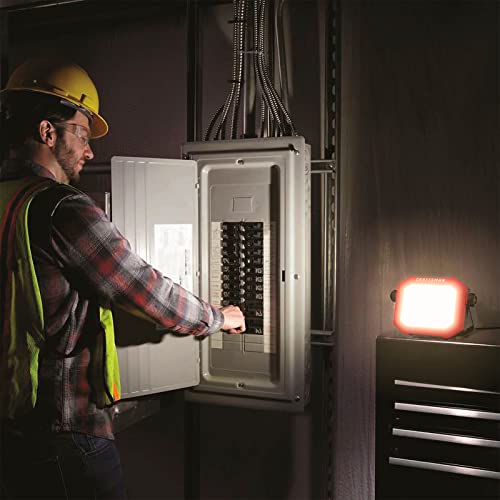 CRAFTSMAN 1100 Lumens 4000K LED Tiltable Portable Work Light, 1 PK - color: Red