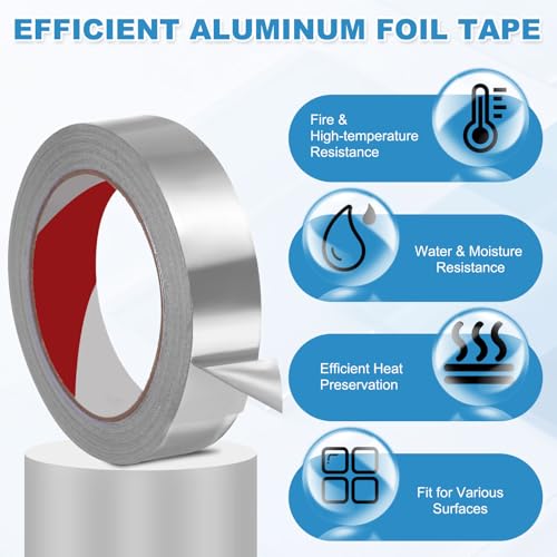 MECCANIXITY Alum um Foil Tape, 22 Ftx1.2 x3.5mil Heavy Duty HVAC Tape - size: 22 ftx1.2inx3.5mil