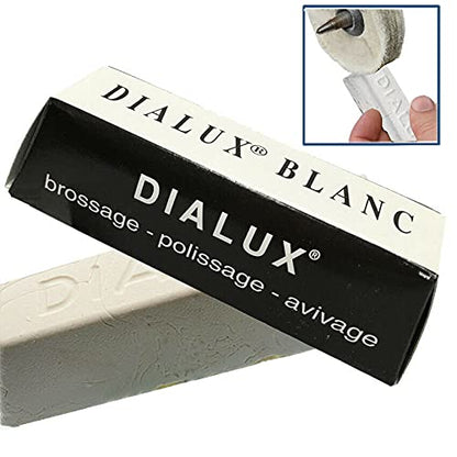 Silver Black Jewelry Polishing Compound White & Gray Dialux Rouge 2 Bars