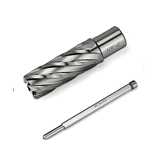 Annular Cutter JESTUOUS 3/4 Inch Weldon Shank 7/8 Cut Dia 2 Cut Depth