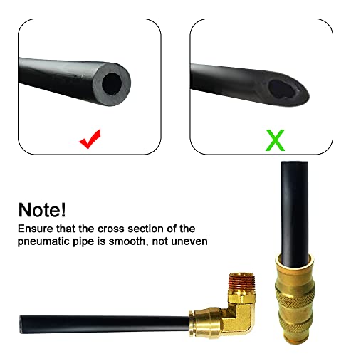 Push to Connect 3/8" Tube OD x 1/4" NPT Male Air Line Fitting - Pneumatic Quick Connect for Air Compressor, Brake Line - 5pcs - size: 3/8" Tube OD x 1/4" NPT Male Elbow