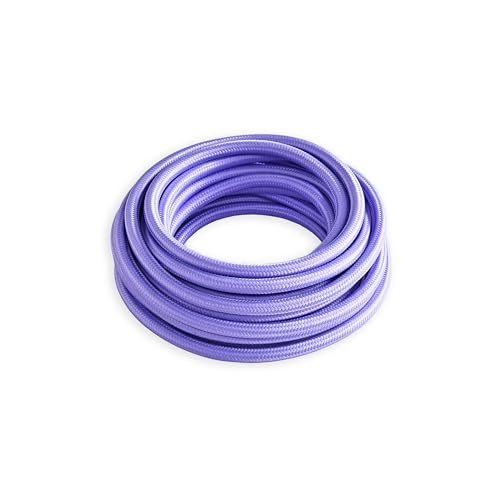 BRIGHTTIA Color Cloth Covered Electrical Wire - 16Ft Textile Cable for Pendant Light Fixture and Vintage Lamp Revival - DIY Lamp Parts for Unique and Creative Lighting Projects (Lavender) - color: Lavender
