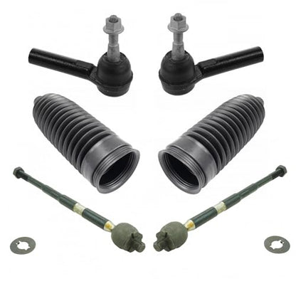 TRQ Front Steering Kit Steering Rack & Pinion Bellow Tie Rod - style: PSA27306