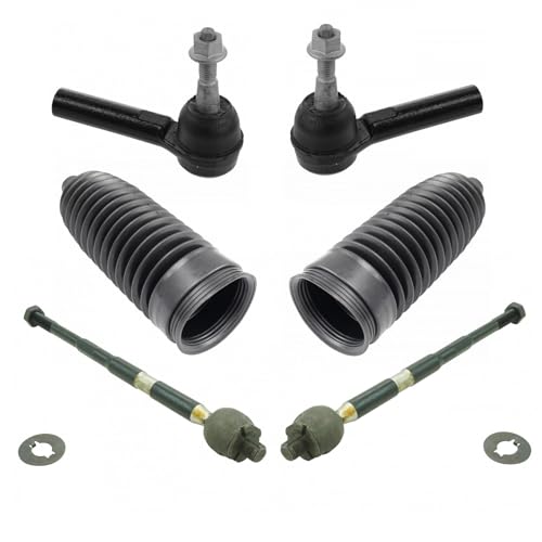 TRQ Front Steering Kit Steering Rack & Pinion Bellow Tie Rod - style: PSA27306