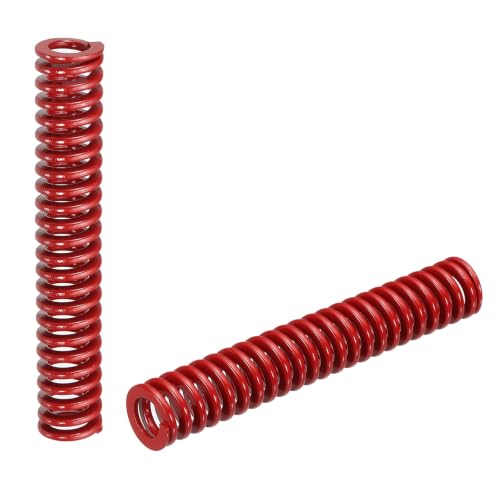HARFINGTON 2pcs Die Spring 1/2" OD x 3" Free Length SMH2012, Red - size: 1/2" OD x 3" Free Length