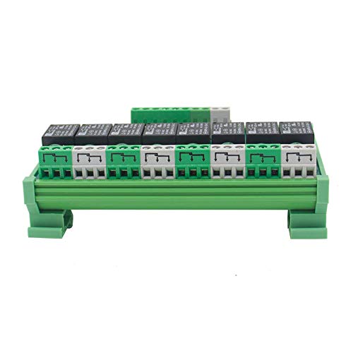8 Channel Interface Relay Module 24VACDC DIN Rail Panel Mount for Automation PLC Board (FY-T738-24VACDC) - size: 24VACDC