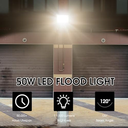 XYCN 2 Pack 50W 3000K Warm White LED Flood Light,Outside Flood Light,No Plug,7600LM Super Bright Outdoor Security Lights, IP66 Waterproof Floodlight for Yard,Playground,Garage, Garden, Lawn - size: 50W 3000K LED Flood Light 2pack