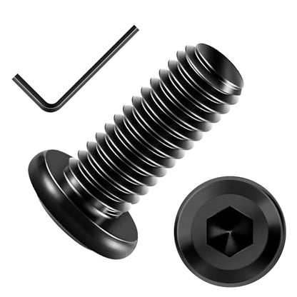 Mywish M10 x 20mm 20Pcs Flat Head Hex Socket Cap Screws Bolts, 304 Stainless Steel Furniture Bolts Full Thread & Hex Spanner, Black Oxide - color: Black-M10, size: 20mm