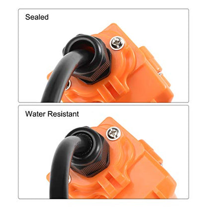 uxcell M25 Cable Gland 2 Holes Waterproof IP68 Nylon Joint Adjustable Locknut for 6.4-8.7mm Dia Wire - size: M25