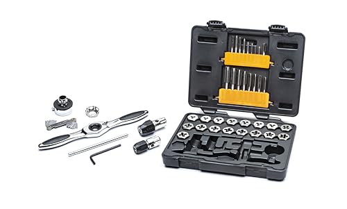 GEARWRENCH 42 Piece Ratcheting Tap & Die Set, Metric - 3886 - size: 42 PC, style: Metric