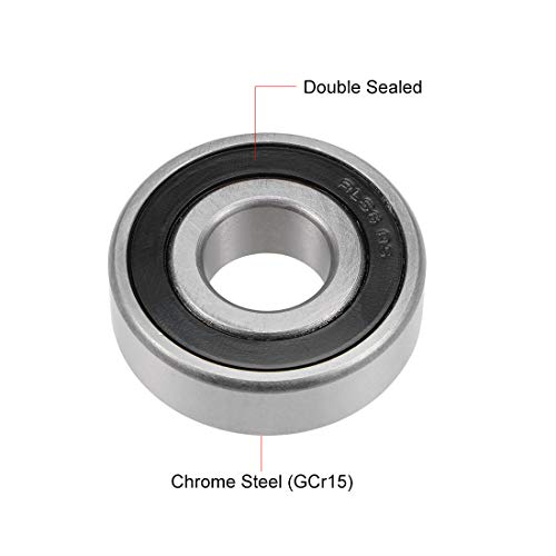 uxcell RLS6-2RS Deep Groove Ball Bearing 3/4-inchx1-7/8-inchxx9/16-inchx Double Sealed Z2 Lever Bearings 2pcs - size: 3/4"x1-7/8"x9/16"
