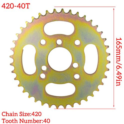 JMCHstore 40T Rear 420 Chain Sprocket for Coleman B200R B200RSV Upgrades - size: 40T