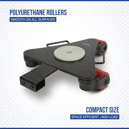 Strongway Multi-Directional Machinery Mover with 360° Rotation, 3 Rollers - size: 4400 LB