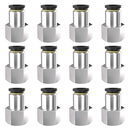 1/4 Tube OD x 3/8 NPT Female Push To Connect Air Hose Fittings - size: 1/4"OD x 3/8"NPT