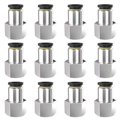 1/4 Tube OD x 3/8 NPT Female Push To Connect Air Hose Fittings - size: 1/4"OD x 3/8"NPT