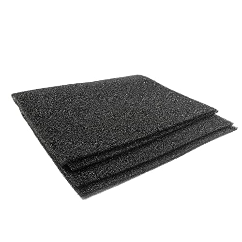 HQRP 2-pack Cut to Fit Foam Filter for Window Air Conditioning Unit, Furnace Unit, AC Vent Filters, Furnace, RV, Range Hood, etc., 24" x 15" x 1/4", Washable & Reusable