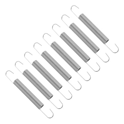 uxcell 8Pcs Stainless Steel Extension Spring Dual Hook 1mmWD, 10x100mmODxL - size: 1mm Wire, 10mmx100mm(ODxL)