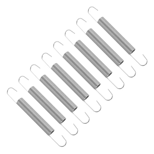uxcell 8Pcs Stainless Steel Extension Spring Dual Hook 1mmWD, 10x100mmODxL - size: 1mm Wire, 10mmx100mm(ODxL)