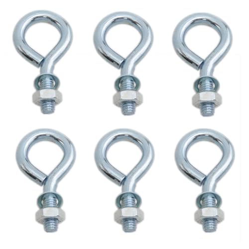 yukata 6 Pack 5/16 x 3/4 Inch Lifting Ring Eye Bolt with Nut and Washer - size: 5/16inch*3/4 Inch