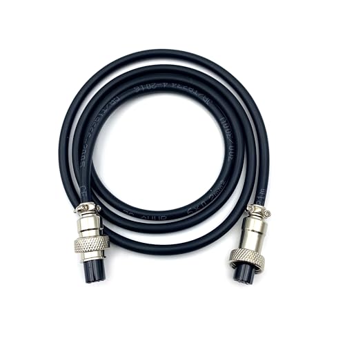 3.28 ft GX12 6 Pin Double Female Cable, GX12 6Pins Double Female Head Aviation Cordset Electrical Connector Panel Mount Circular Metal Adapter Cordset for Ships 5A 125V 24AWG (1meter) - size: GX12 6Pin