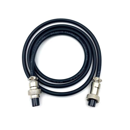 3.28 ft GX12 6 Pin Double Female Cable, GX12 6Pins Double Female Head Aviation Cordset Electrical Connector Panel Mount Circular Metal Adapter Cordset for Ships 5A 125V 24AWG (1meter) - size: GX12 6Pin