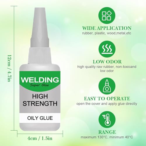 2Pcs Welding High-Strength Oily Glue,Magic Glue,Multifunctional Fast Repair Instant Bonding Welding Glue for Metal, Plastic, Ceramics, Leather, Glass,Super Glue All Purpose,Shoe Glue Heavy Duty(2PCS)