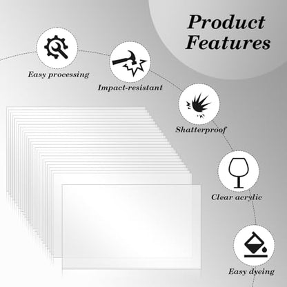 25 Pack Plexiglass Sheets 0.02 Inch Thick, 9" x 12" Thin PET Sheets - size: 9" X 12"