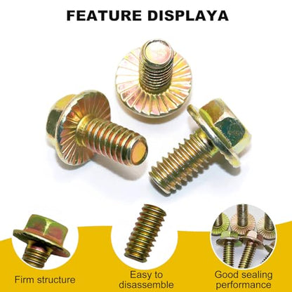 1/2" x 2" Flange Serrated Hex Bolt by Color Zinc Plated, Alloy Steel,Grade 5.(10pcs Pack) by Metalsuberg - size: 1/2" x 2" 10pcs
