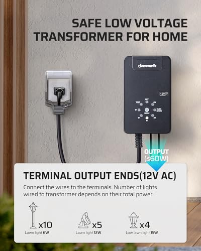 DEWENWILS 60W Low Voltage Landscape Transformer