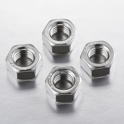 Wensilon 8#32 304 Stainless Steel Hex-Nuts (50pcs) - size: 8#32