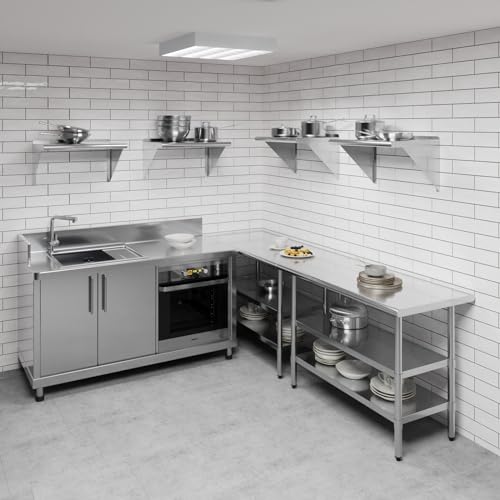 AmGood 24" Long X 16" Deep Stainless Steel Wall Shelf | NSF Certified | Appliance & Equipment Metal Shelving | Kitchen, Restaurant, Garage, Laundry, Utility Room - size: 24 in. x 16 in.