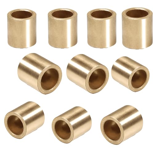 Sleeve Bearings 1/4 inch bore 10 PCS Brass Self-Lubricating Sintered Bronze Bushings 6mm Bore 10mm OD 10mm Length - size: 1/4" Bore × 3/8" OD × 3/8" Length
