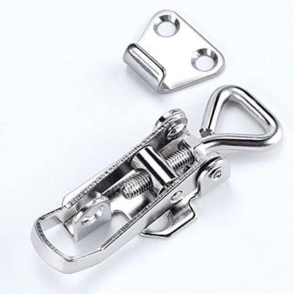 2PCS Toggle Latch Clamp Stainless Steel Cabinet Hinge Lockable clamp,Boat Anti Rattle Latch