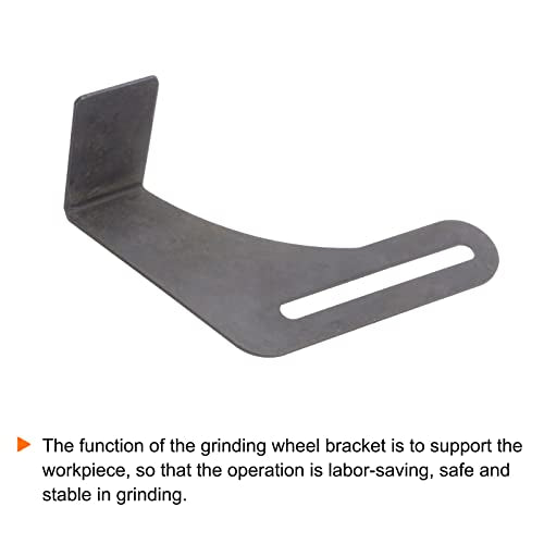 HARFINGTON 2pcs Bench Grinder Tool Rest 9.84" Carbon Steel Bracket Tool Part Set with Screw for Bench Grinder Polisher, Black - size: 9.84"