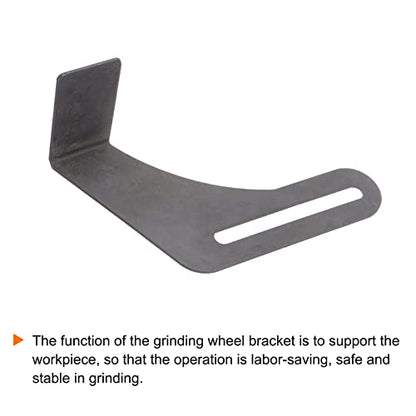 HARFINGTON 2pcs Bench Grinder Tool Rest 9.84" Carbon Steel Bracket Tool Part Set with Screw for Bench Grinder Polisher, Black - size: 9.84"