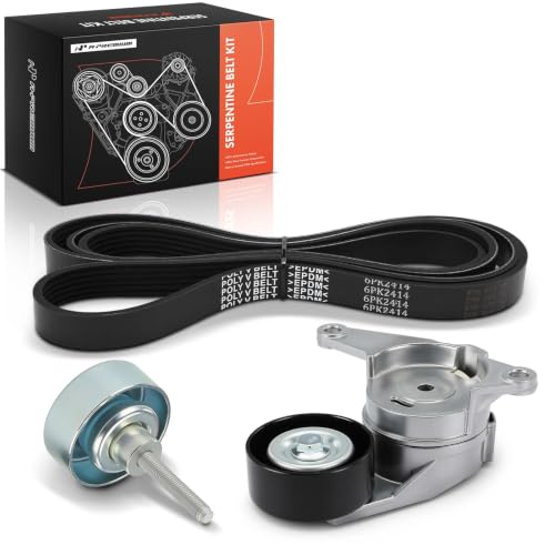 A-Premium Engine Serpentine Belt Drive Kit Compatible with Chevy, GMC