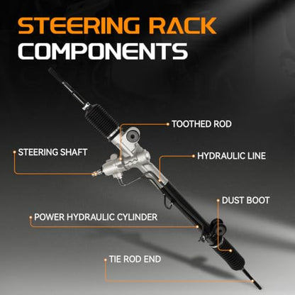 BRTEC Hydraulic Power Steering Rack and Pinion Assembly - color: 44250-08040