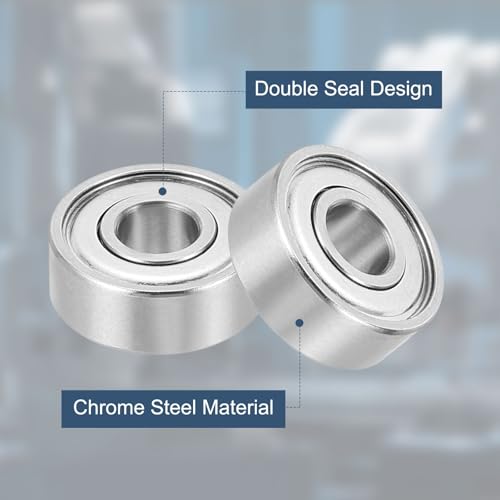 uxcell 8 Pack 694ZZ Deep Groove Ball Bearings, 4x11x4mm Chrome Steel Double Shield Bearing for Electric Motor, Home Appliances, Garden Machinery, (ABEC5) - size: 694ZZ