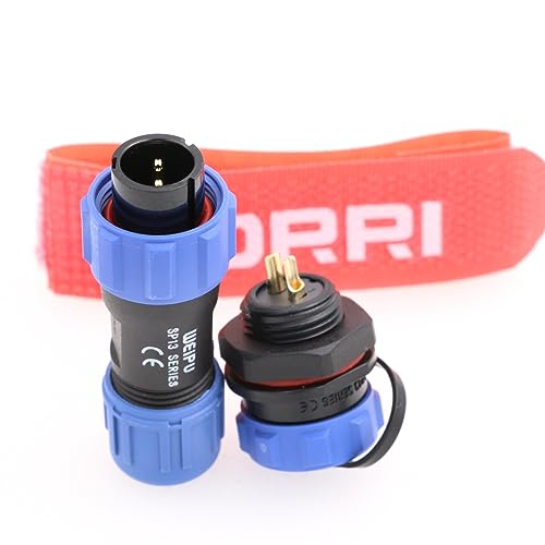 Weipu SP13 2Pin Thread Coupling Rear-nut Mount Aviation Circular Waterproof Connector for LED Lights - size: 2 Pin