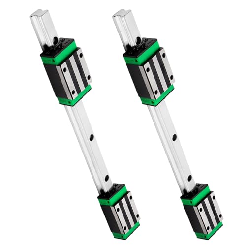 HGR20 Linear Guide Rail Kit - 2 Pcs 400mm Rails + 4 Pcs HGH20CA Bearing Blocks High Precision, Anti-Rust for 3D Printers, CNC Routers, Lathes & DIY Automated Machines - size: 400mm