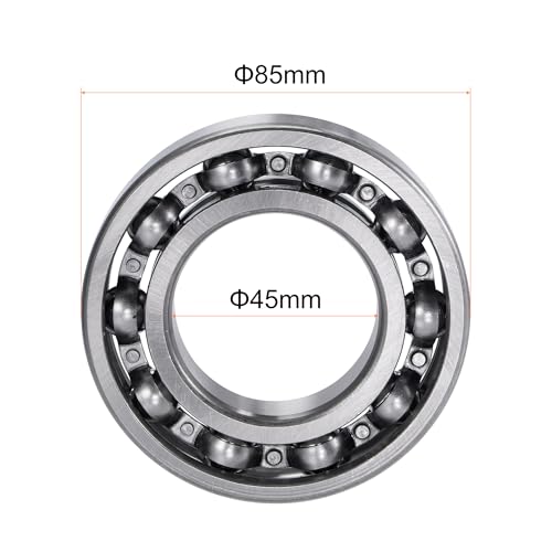 uxcell 6209 Deep Groove Ball Bearings 45mm Bore 85mm OD 19mm Thick C3 Open Type Chrome Steel - size: 45x85x19mm