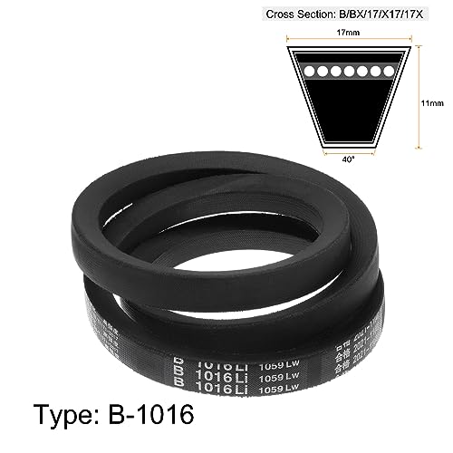 HARFINGTON B-1016 V-Belts Drive Belt 1016mm(40") Inner Girth 17mm Top Width B Section Rubber for Power Transmission - size: 1016mm