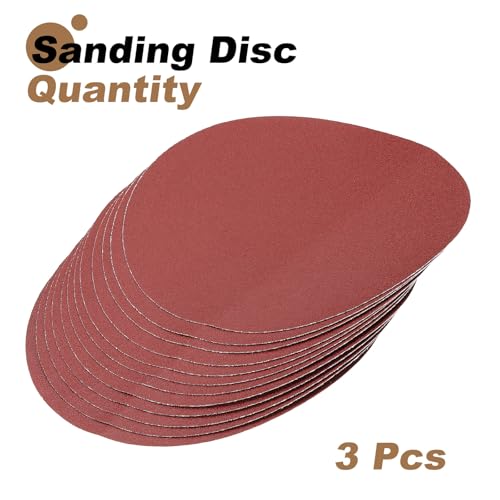 uxcell 12pcs 10-Inch PSA Sanding Discs, 80 Grits Aluminum Oxide Self Adhesive Stick Back Sandpapers, No-Hole Round Wet/Dry Sander Papers, Sand Auto Car Paint, Wood, Metal - size: 80 Grits