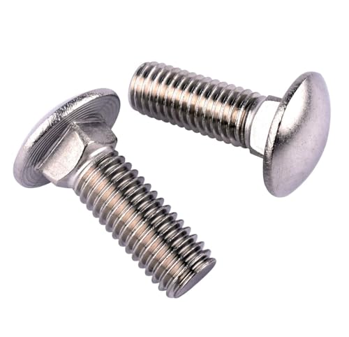 1/4-20 x 1-1/2" Carriage Bolts Screws, Round Head Square Neck, 304 Stainless Steel 18-8, UNC Coarse Fully Thread, Quantity 20Pcs - size: 1/4-20 x 1-1/2" (20 Pcs)